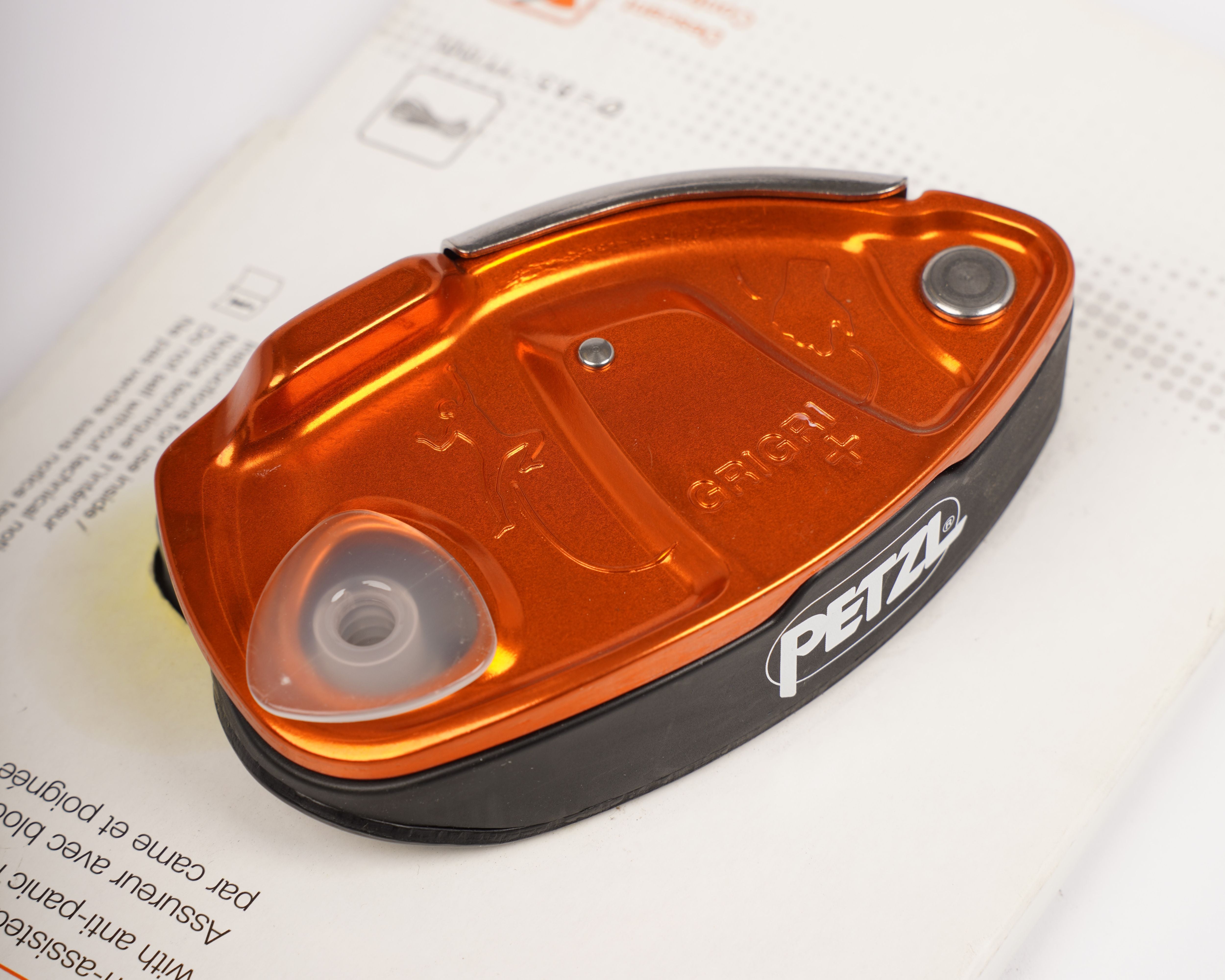Petzl GRIGRI+ Belay Device With Cam Assisted Blocking One Size Orange : Petzl