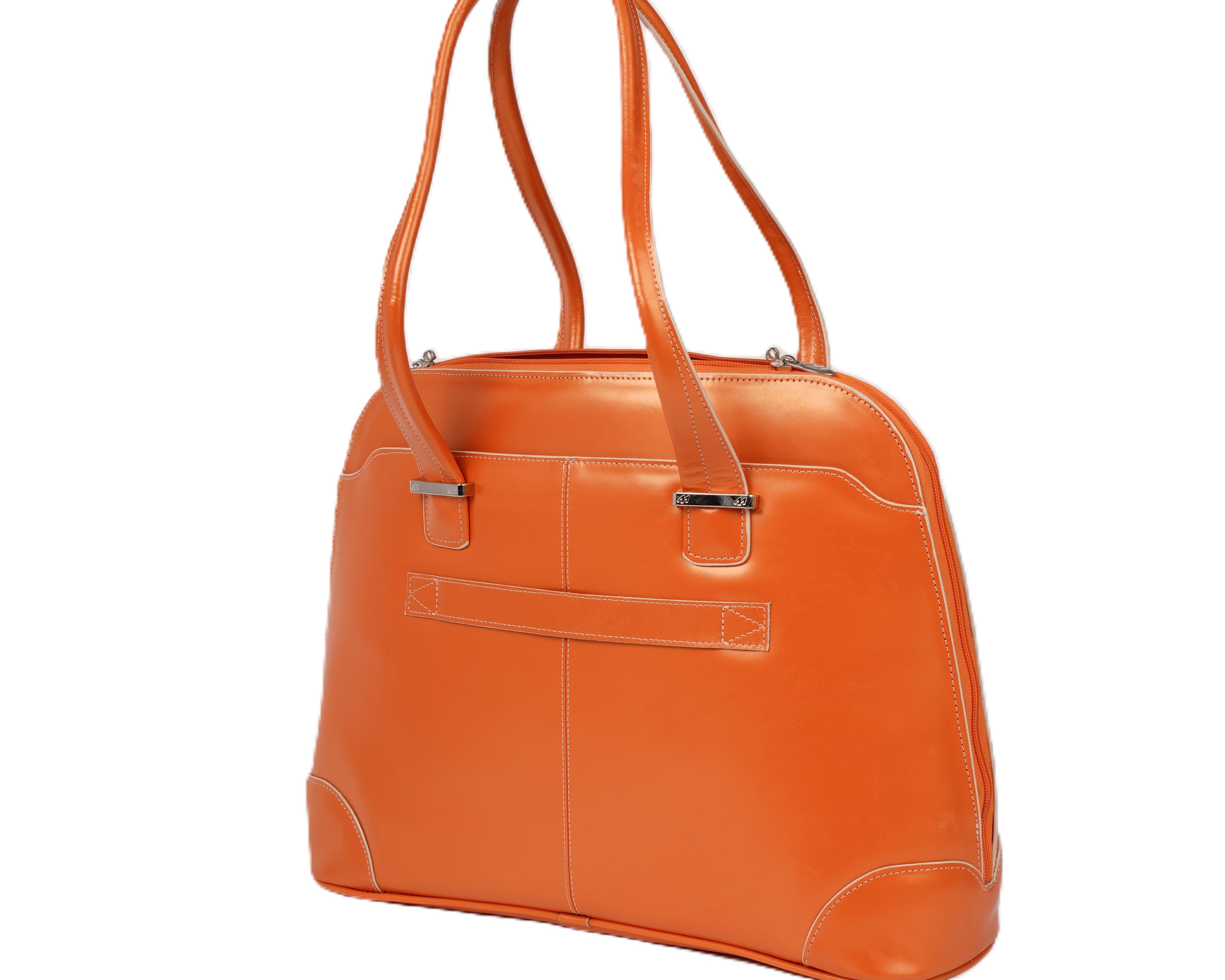 McKlein USA Avon 15" Leather Laptop Briefcase for Women – Orange