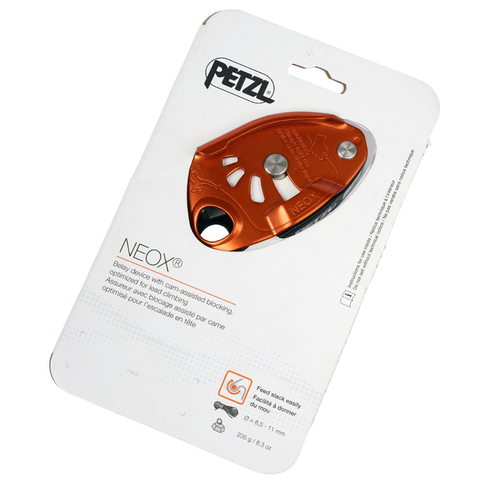 PETZL Neox Cam-Assisted Lead Climbing Belay Device Model D016AA01 Orange 1 Count