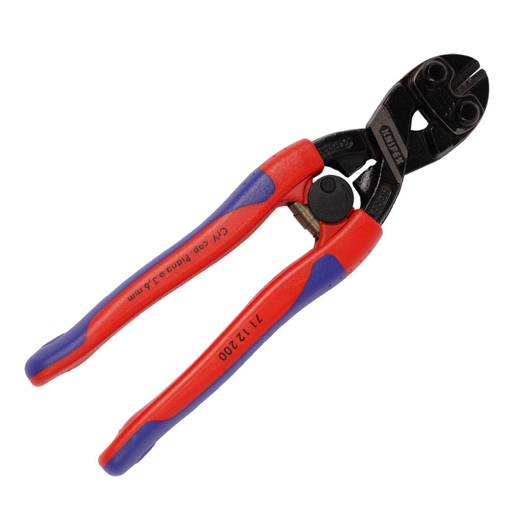 KNIPEX Tools 71 12 200, Comfort Grip High Leverage Cobolt Cutters with Opening Lock and Spring : KNIPEX