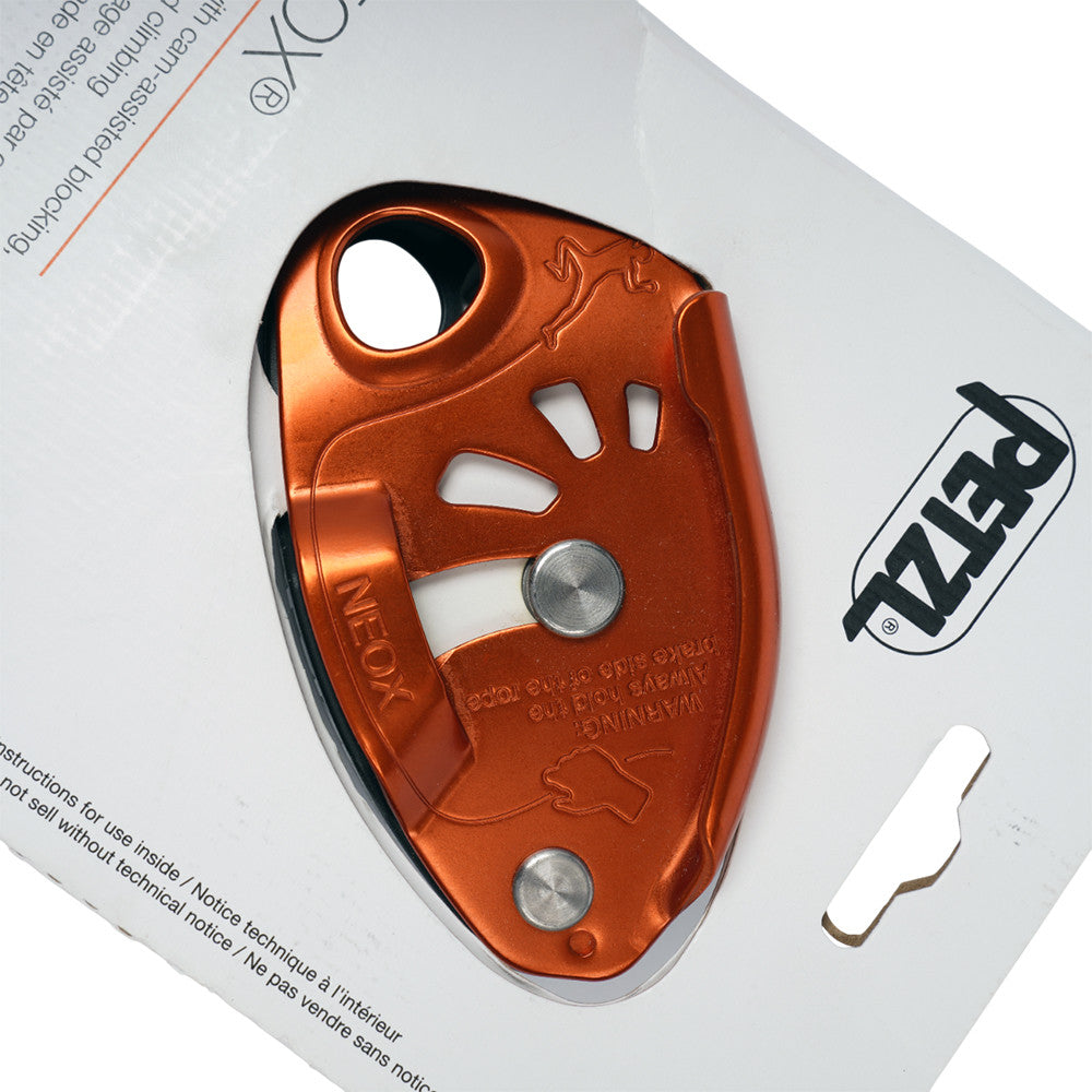 PETZL Neox Cam-Assisted Lead Climbing Belay Device Model D016AA01 Orange 1 Count