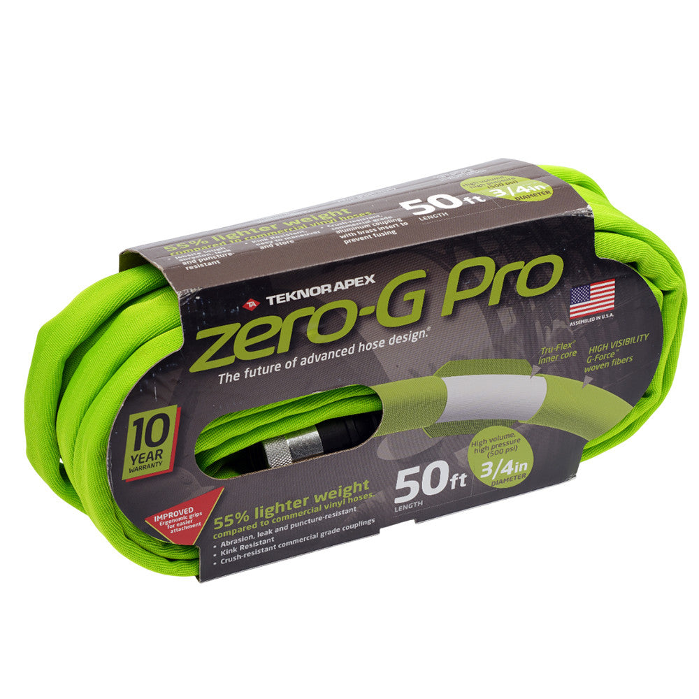 Zero-G Pro 3/4 in. D X 50 ft. L Heavy Duty Commercial Grade Garden Hose : Teknor Apex