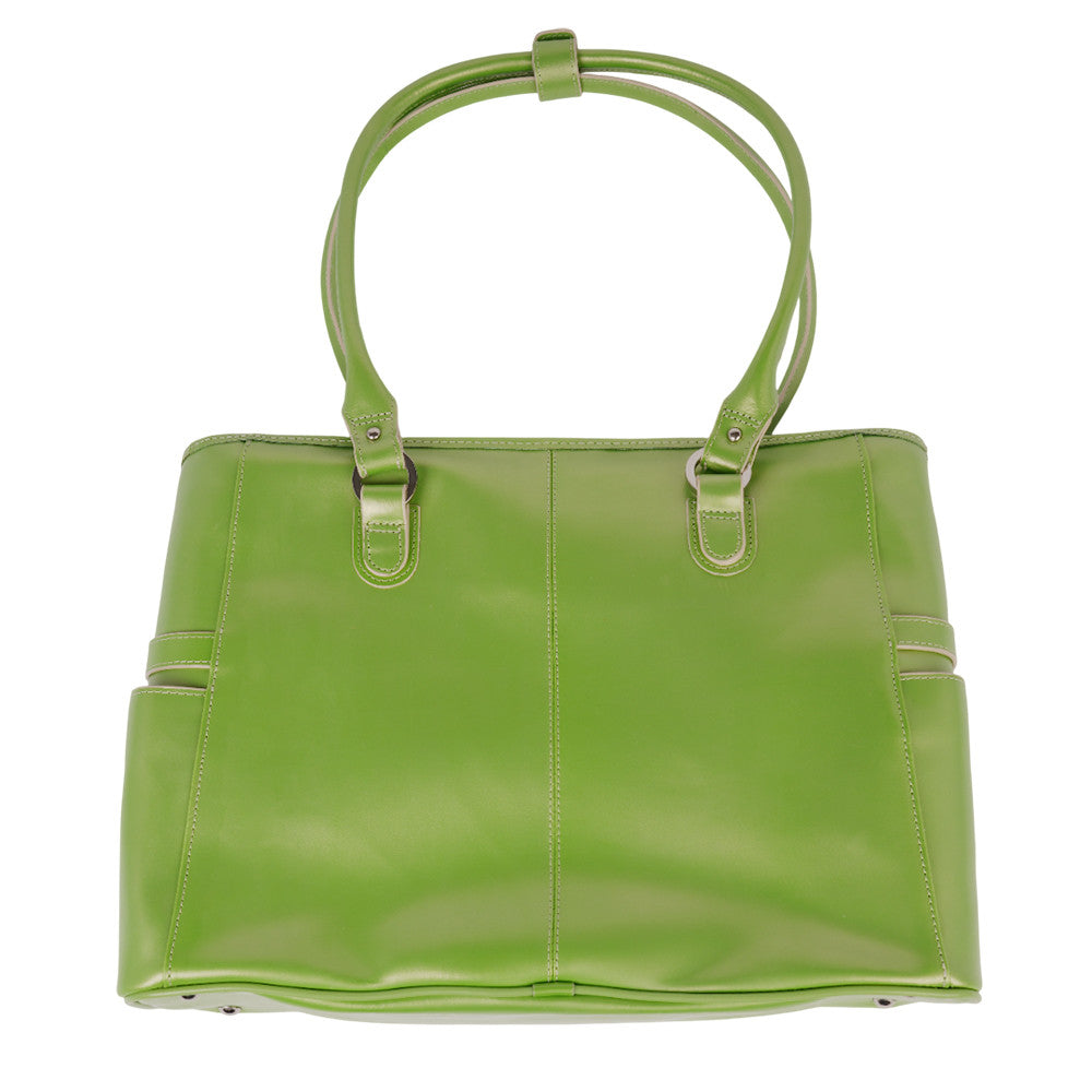 McKleinUSA Womens Laptop Briefcase Career Green 96561 USA Willow Springs Travel Outdoor Leather Bag