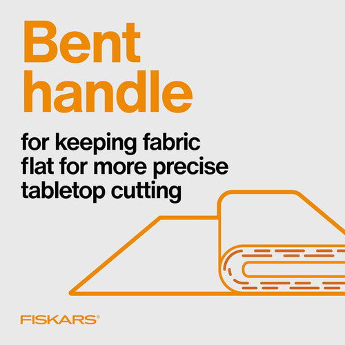 Fiskars Easy Action Fabric Scissors - Spring-Assisted Bent Handle Craft Shears with Stainless Steel Blades for Precision Cutting