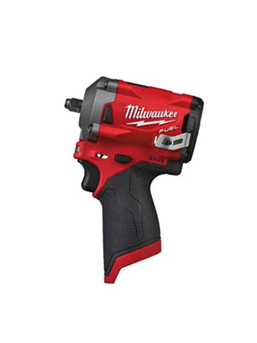 Milwaukee M12 FUEL 12V Lithium-Ion Brushless Cordless Stubby 3/8 in. Impact Wrench (Tool-Only)