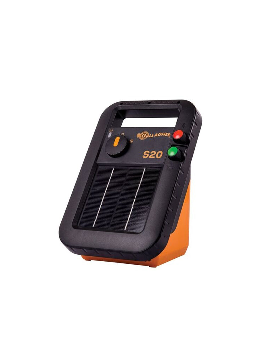 Gallagher S20 6 volt Solar Fence Energizer 12 mi. Black/Orange