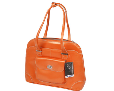 McKlein USA Avon 15" Leather Laptop Briefcase for Women – Orange