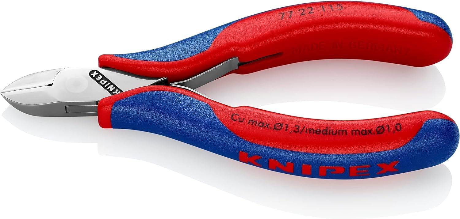 Knipex Round Head Multi Component Grips 77 22 115 Electronics Diagonal Cutters 4.53" : KNIPEX