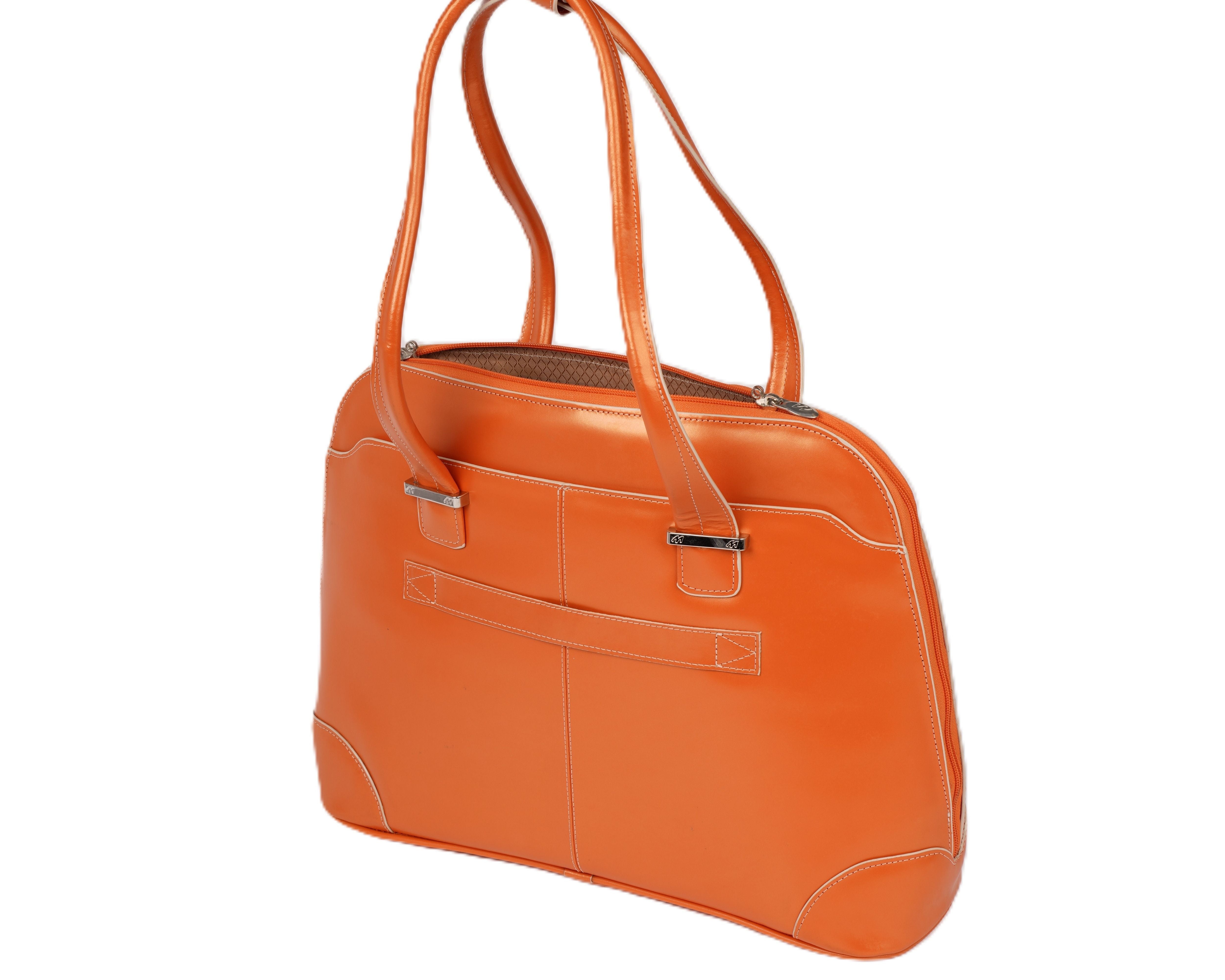 McKlein USA Avon 15" Leather Laptop Briefcase for Women – Orange