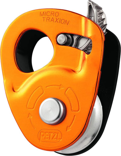 Petzl Adult Seilrollen Micro Traxion Cable Pulley Standard Size Yellow : Petzl