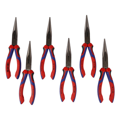 KNIPEX Precision Long Nose Pliers With Cutter Multi – component Grip 8 Inches