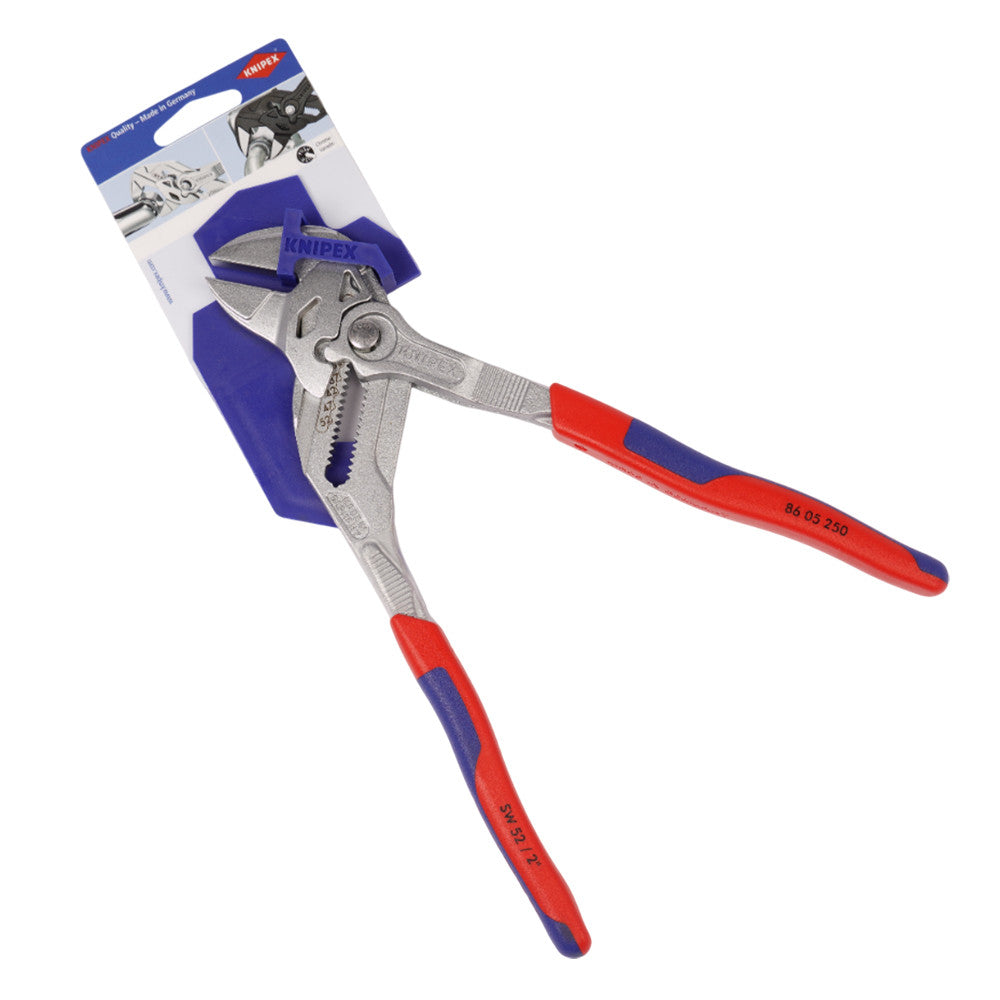 Soft Handle in Blister Packaging Chromium-Vanadium Steel 86 05 250 SB Pliers Wrenches 9.84" : KNIPEX
