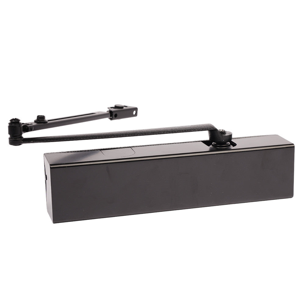 Brinks Commercial Grade 1 Hydraulic Door Closer – Matte Black, Adjustable Heavy-Duty Metal Design