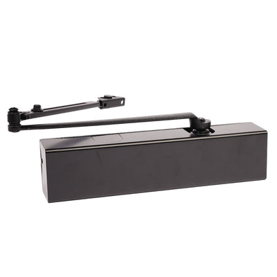 Brinks Commercial Grade 1 Hydraulic Door Closer – Matte Black, Adjustable Heavy-Duty Metal Design