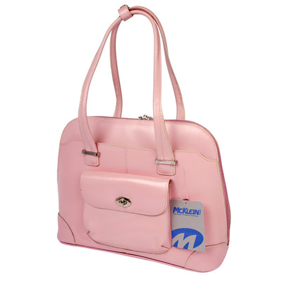 McKleinUSA Women's Laptop Briefcase – Pink Top-Grain Leather, W Series, Style 96659