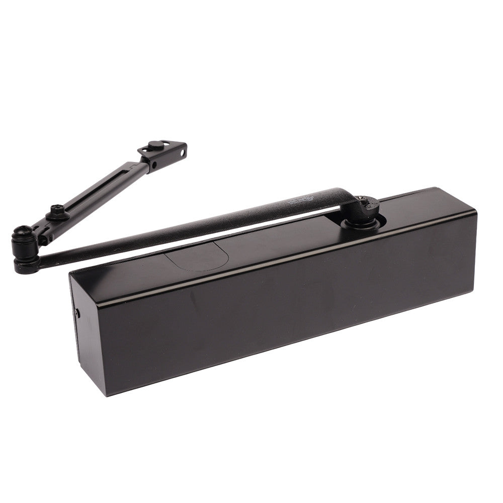 Brinks Commercial Grade 1 Hydraulic Door Closer – Matte Black, Adjustable Heavy-Duty Metal Design
