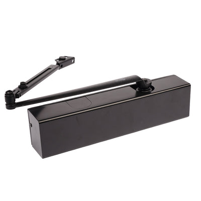Brinks Commercial Grade 1 Hydraulic Door Closer – Matte Black, Adjustable Heavy-Duty Metal Design