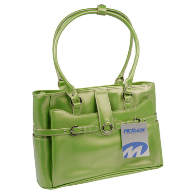 McKleinUSA Womens Laptop Briefcase Career Green 96561 USA Willow Springs Travel Outdoor Leather Bag