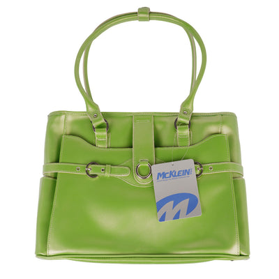 McKleinUSA Womens Laptop Briefcase Career Green 96561 USA Willow Springs Travel Outdoor Leather Bag