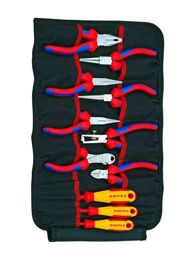 Knipex Pliers & Screwdriver Set in Tool Roll, 11 Piece