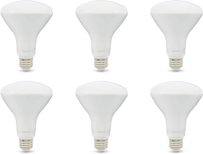 Amazon Basics BR30 LED Light Bulbs, 65W Equivalent, 11W, Daylight White, Dimmable, 10,000 Hours, 6-Pack