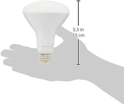 Amazon Basics BR30 LED Light Bulbs, 65W Equivalent, 11W, Daylight White, Dimmable, 10,000 Hours, 6-Pack
