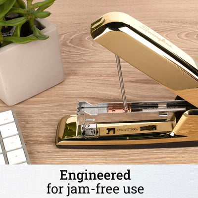 Swingline 747 Business Stapler, 30 Sheet Capacity, Gold Chrome Metal Desktop Stapler with Jam Free Technology