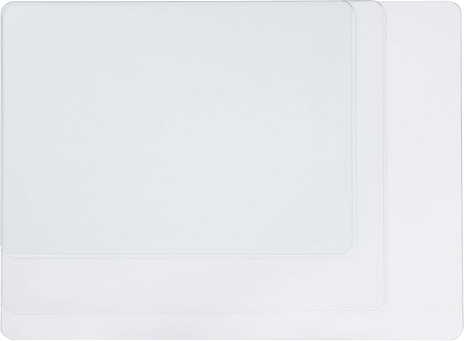 Lorell 44" x 50" Tempered Glass Chair Mat for Carpet - Clear, 1/4" Thick, Office Floor Protector