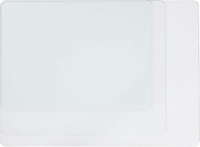 Lorell 44" x 50" Tempered Glass Chair Mat for Carpet - Clear, 1/4" Thick, Office Floor Protector
