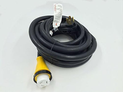 TruePower 30ft 50 Amp RV Power Cord with Twist Lock - NEMA 14-50P to SS2-50R, 6/3+8/1 AWG