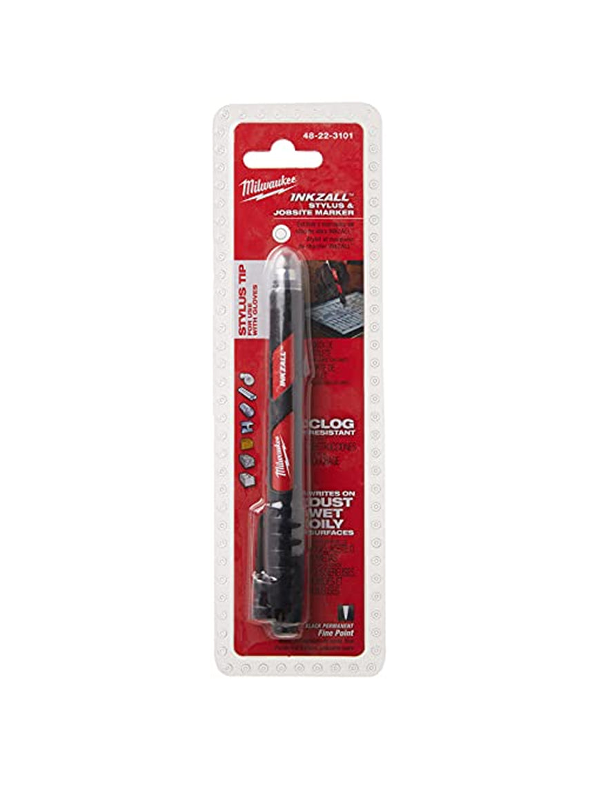 Milwaukee Inkzall Stylus and Marker, Fine, 48-22-3101, Black